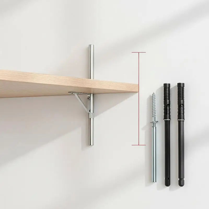 1set Floating Shelf Bracket 100-300mm Floating Shelf Bracket Wall Mount Support Wall Bookshelf Invisible Partition Support Parts