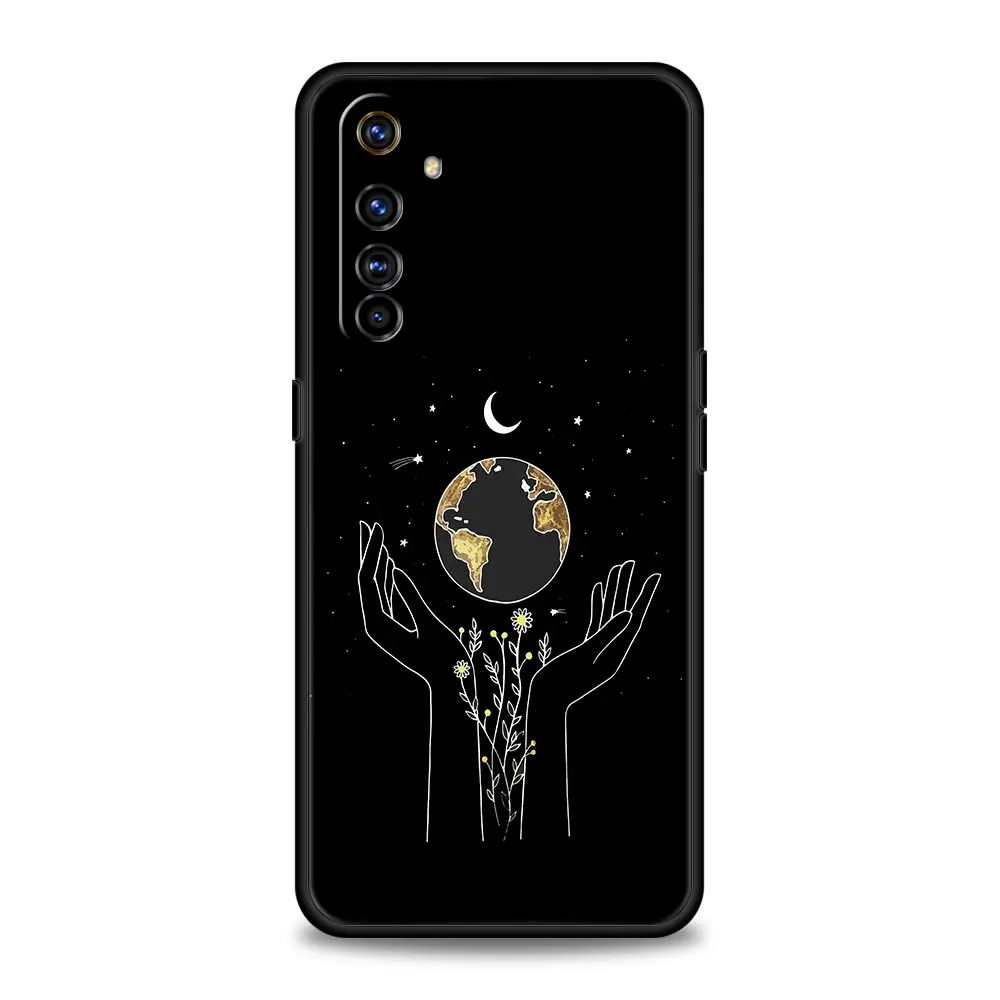 Phone Case For Realme 12 11 10 9 8 5G 7 GT5 GT3 GT2 Pro Plus C21 C11 C25 C35 GT Neo 2 3 3T 5 Cover Simplicity line Art sun moon image 2