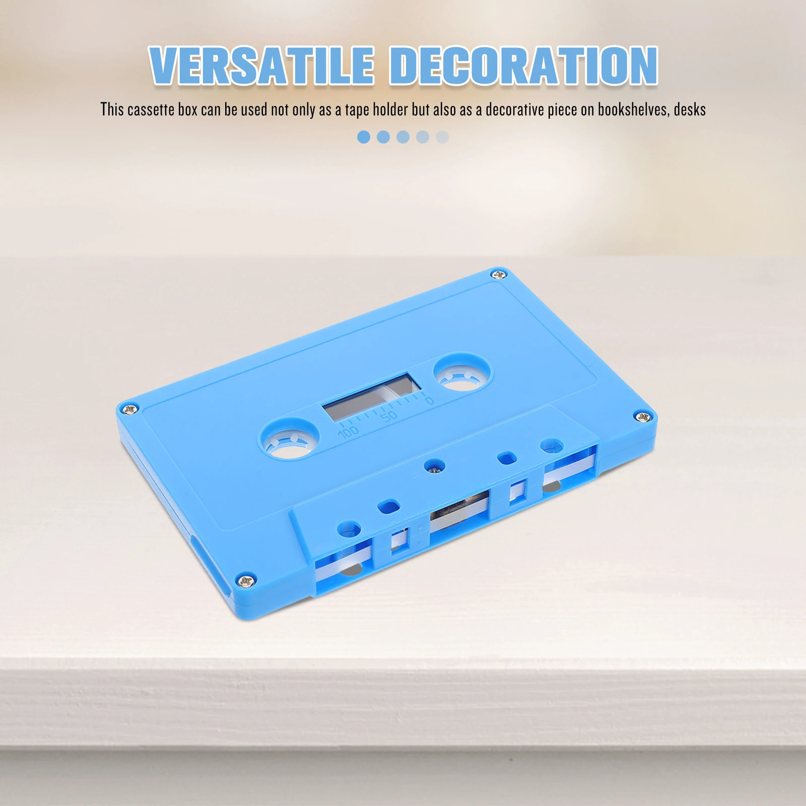 

2 Pcs Tape Retro Cassette Audio Tapes Decor Color Empty Cassettes Adhesive Ornament Blank Sky-blue