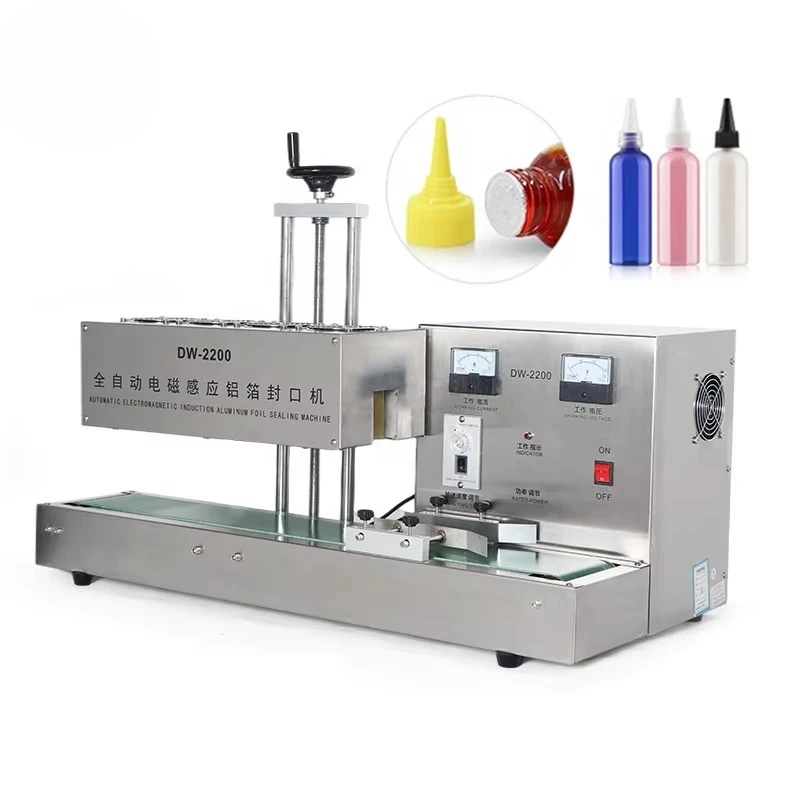Hot Selling Wholesale Peanut Butter Ink Honey Plastic Cap Glass Bottle Jar Sealer Aluminum Foil Sealing Machine With Pointed Tip