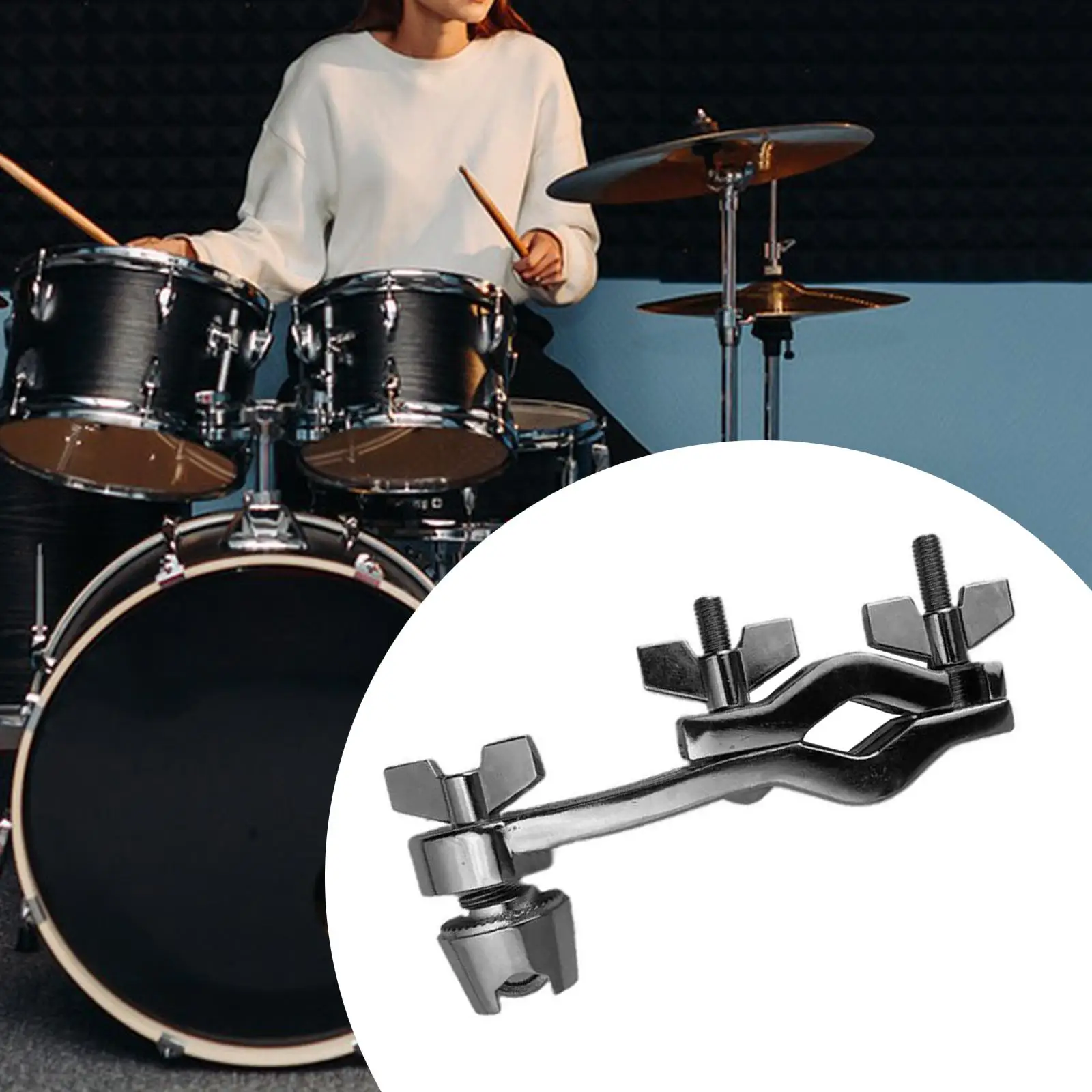 Drum Extension Clip Accessory Replacement Support Adjustable Drum Rack Clamp