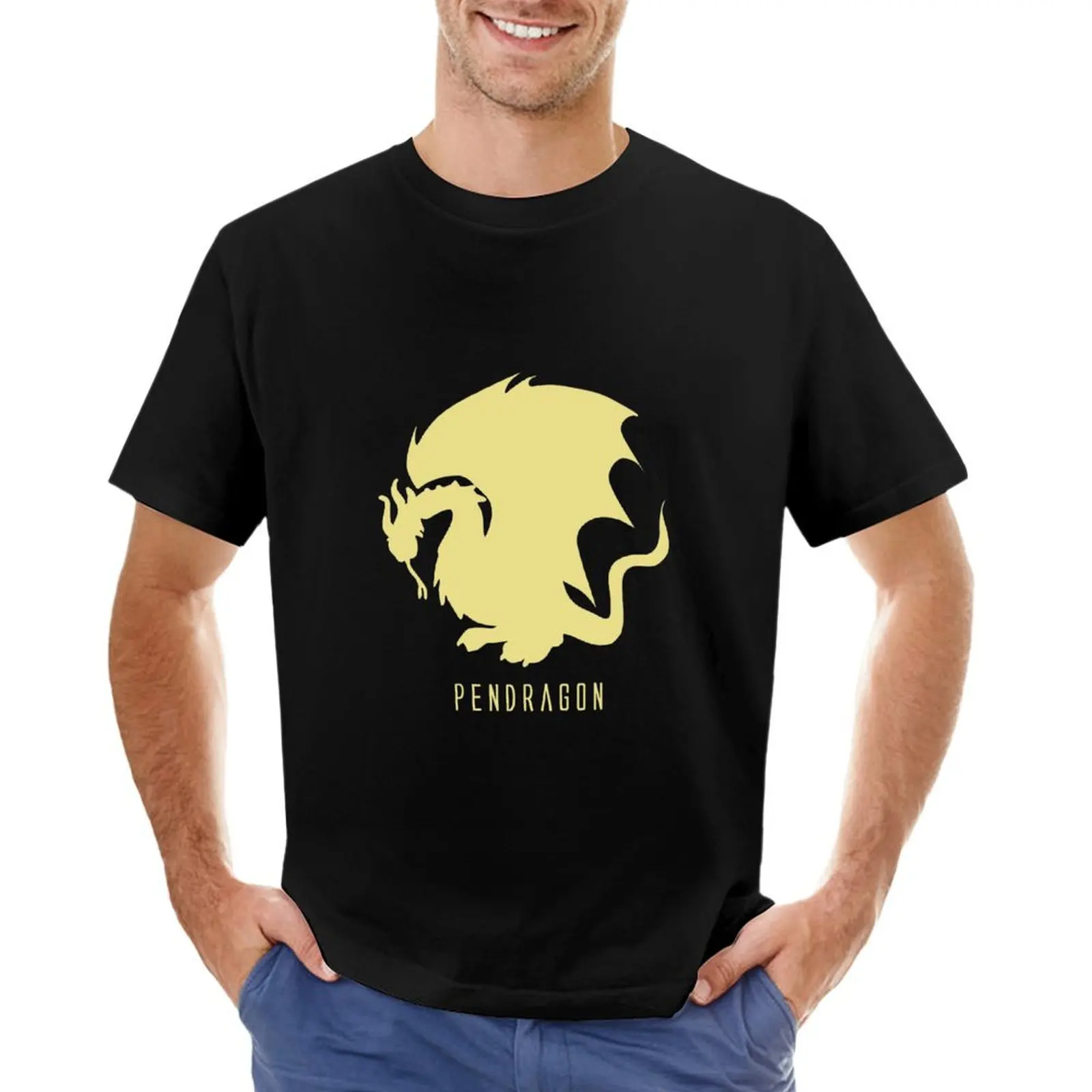 Pendragon symbol, merlin T-Shirt graphic t shirt vintage Blouse sports fans plain mens white t shirts