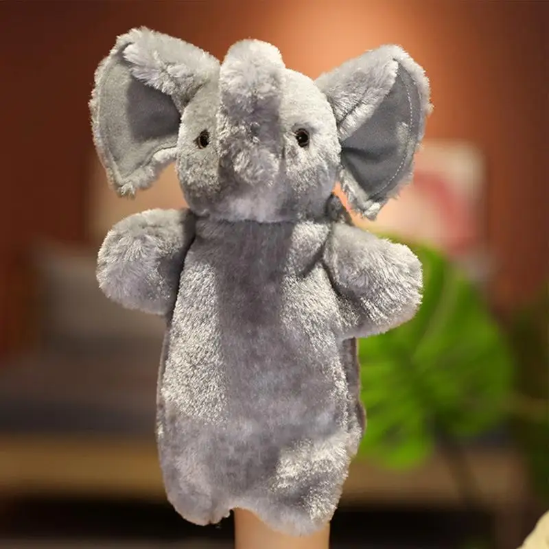 Elephant Puppet Storytelling Puppets Elephant Kids Hand Puppet Toddler Animal Plushie Toy For Show Theater Birthday Christmas