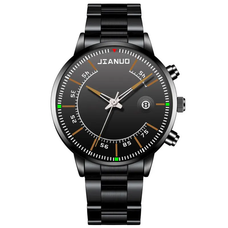 YIKAZE 남성용 비즈니스 쿼츠 손목 시계, 캐주얼 럭셔리 스테인레스 스틸 스트랩, 학생 패션 스포츠 시계