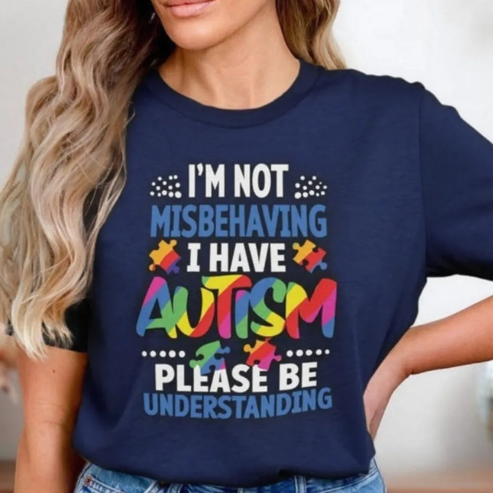 Autism Awareness Shirt Be Understanding Autism Tee Neurodivergent T Shirt Breathable Camisetas Fit Sweatshirt for Daily Wear
