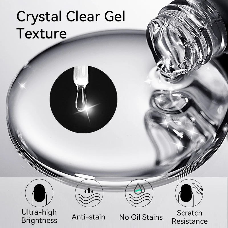 BORN PRETTY 15ml Super Top Coat do Lakieru Hybrydowego 45 Dni Wzmocnienie Żel Budujący Baza Żelowa Długotrwały Lakier Hybrydowy Soak Off