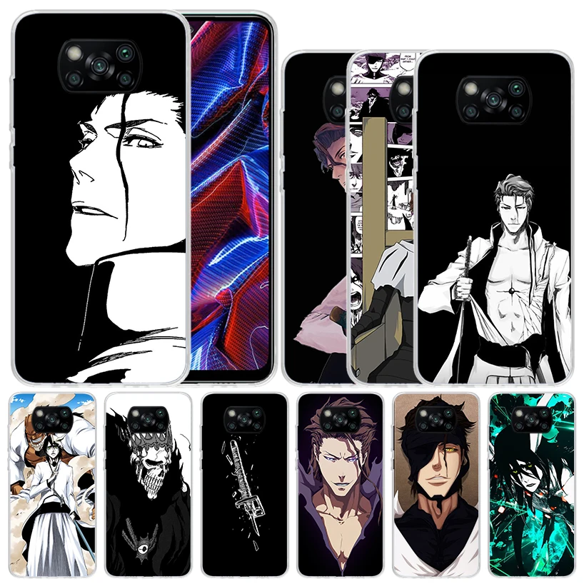 Bleach Aizen Sousuke Soft Cover for Xiaomi Poco X5 Pro X4 Gt X3 Nfc M5S Print Phone Case M4 M3 M2 F3 F2 F1 Mi Note 10 Lite Coque