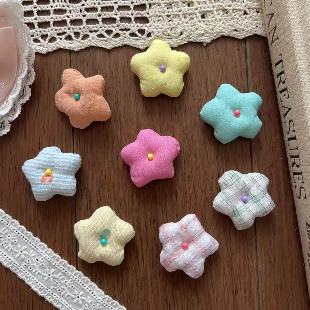 Colorful Small Star Hair Brooch Pin for DIY Shoes Socks Phone Case Bag Clothing Embellishment Premium Enamel Cute