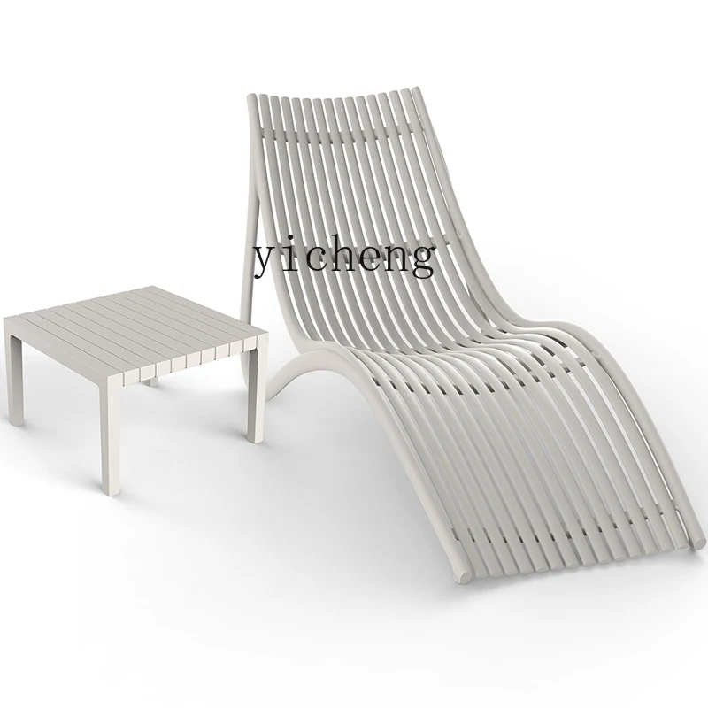 

Tqh Sun Lounger Outdoor Hotel Villa Aluminum Alloy Lying Bed Balcony Waterproof Leisure Chair