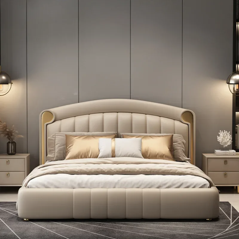 

Элегантный современный деревянный каркас двуспальной кровати Nordic Pretty King, роскошный каркас кровати размера «queen-size», итальянский каркас Cama Box Casal, мебель для спальни