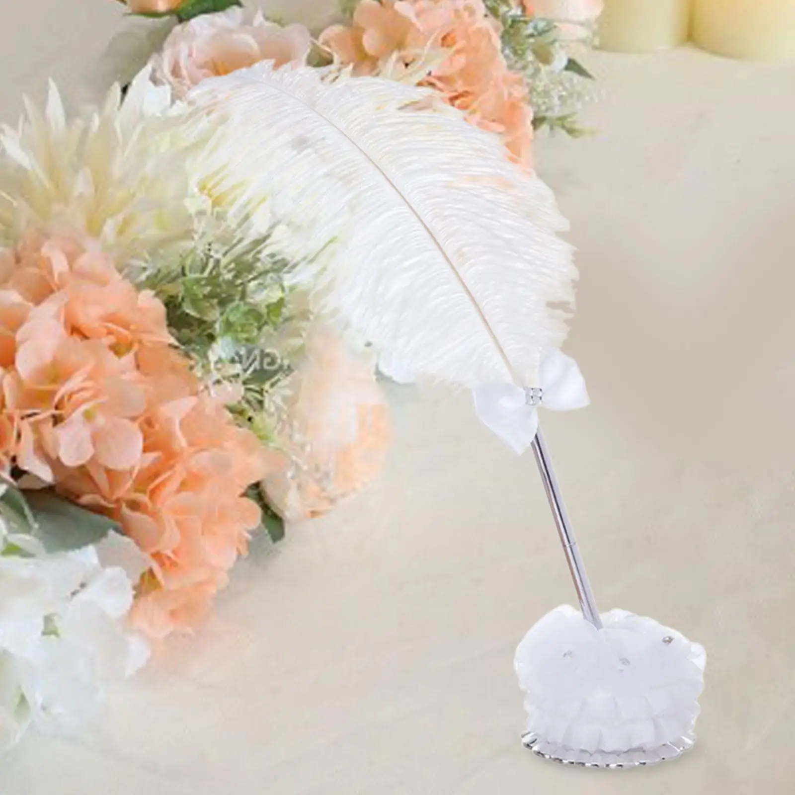

Vintage Feather Pen with Holder White Wedding Supplies Feather Calligraphy Pen Wedding Writing Pen for Journal Party Favors