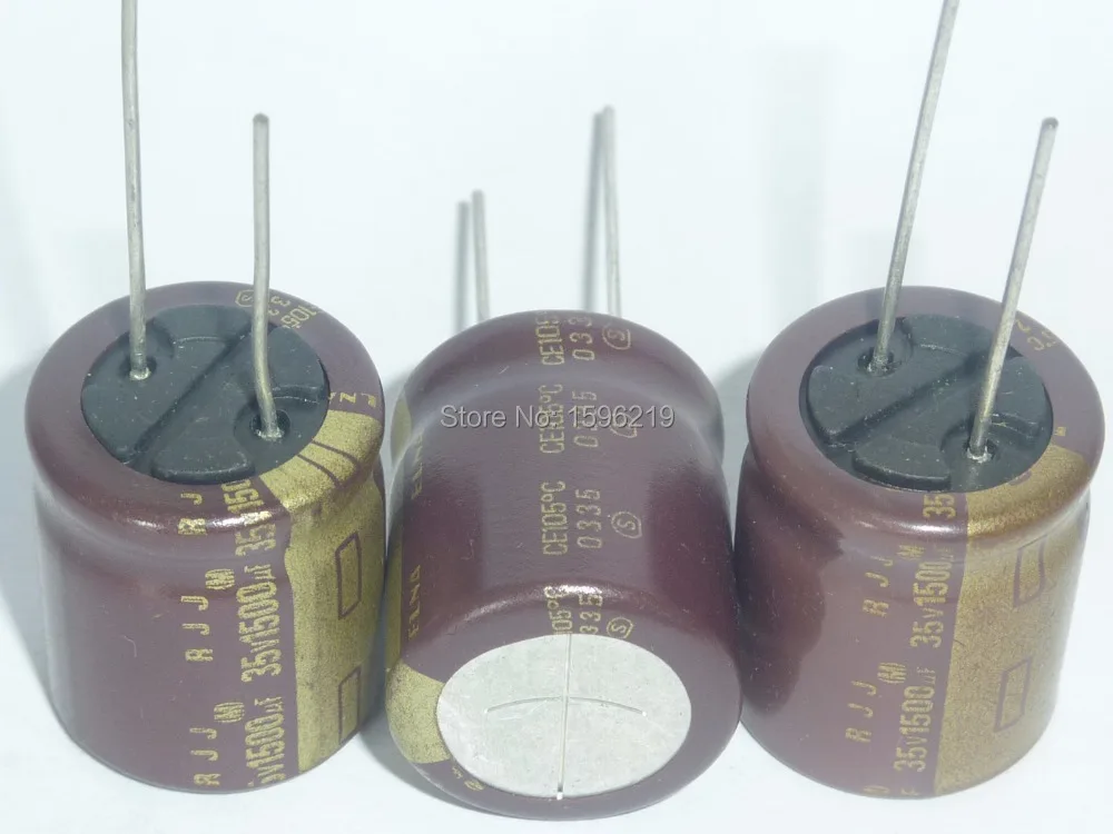 1500uF 35V Japan ELNA RJJ Series 18x20mm Low Impedance High Reliability 35V1500uF Aluminum Electrolytic Capacitor for Audio DIY