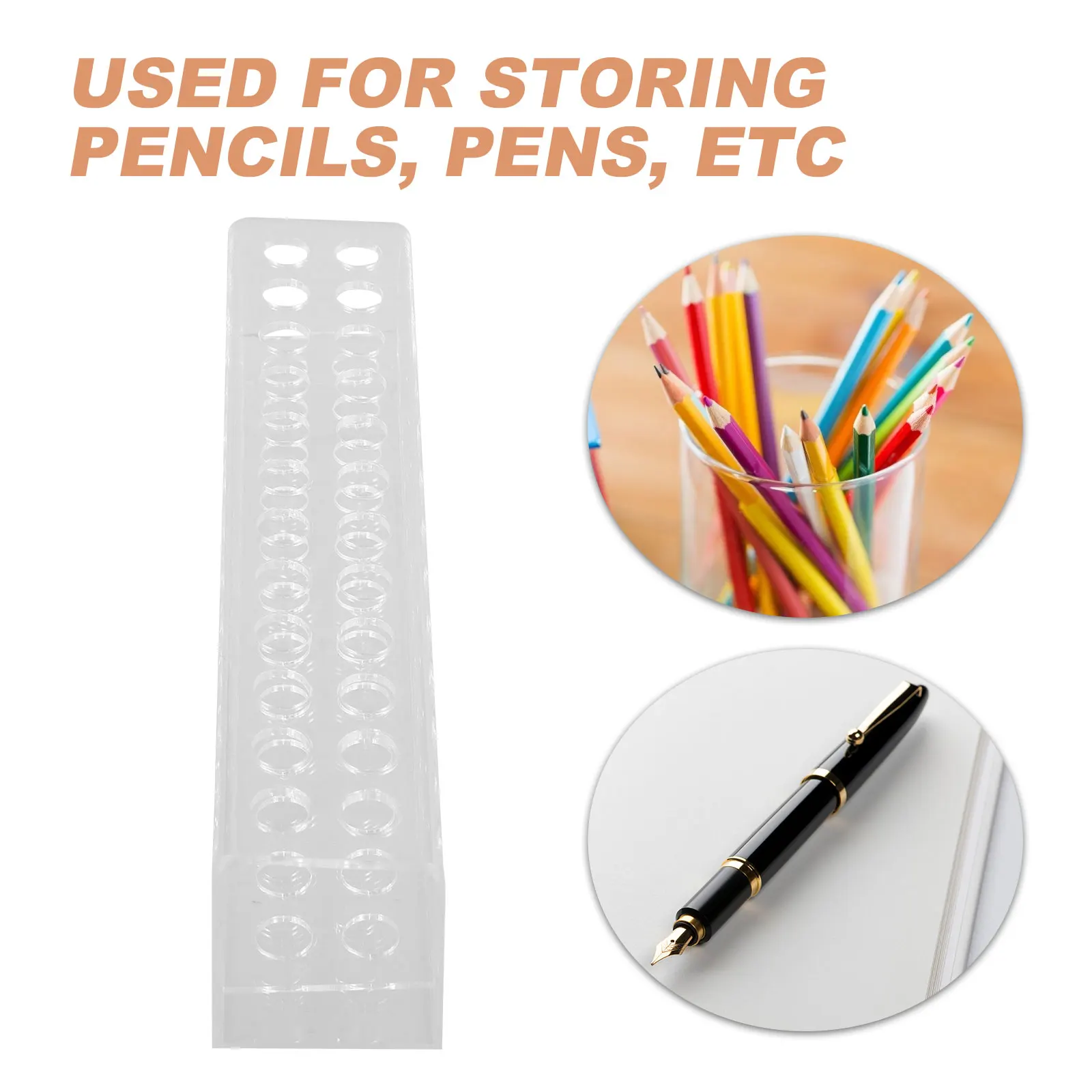 

Portable Pen Holder Storage Box Office Organization Plastic Desk Tidy Organiser Eyebrow