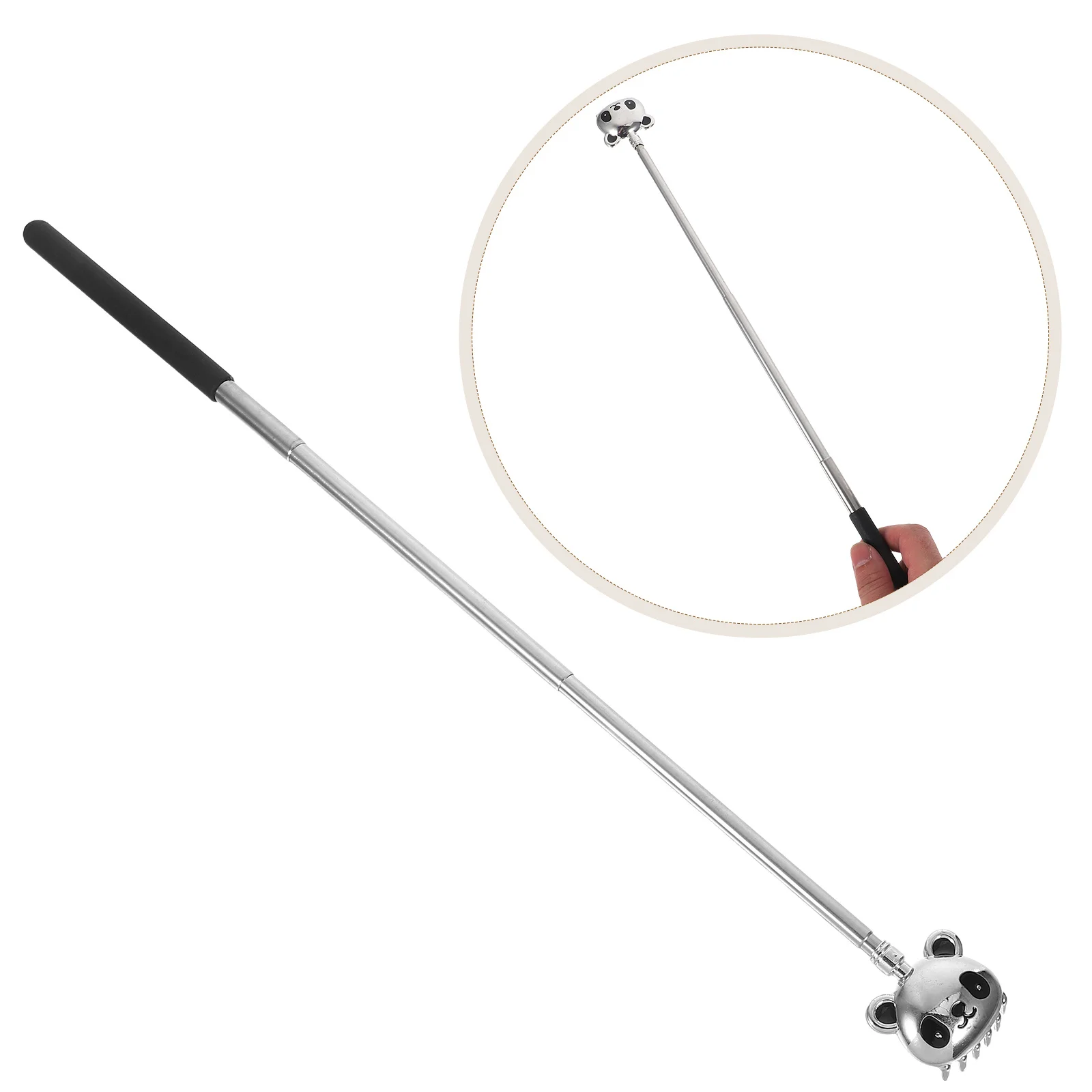 

Выдвижной скребок для спины с пандой из нержавеющей стали, телескопический массажный инструмент, забавный дизайн с животными для домашнего использования, облегчение зуда