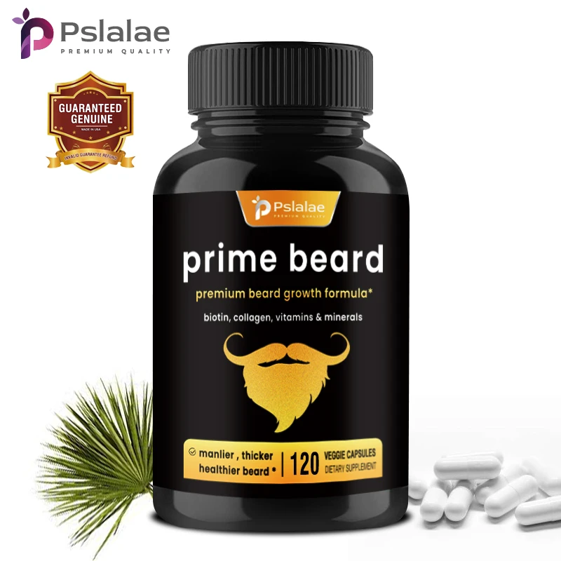 

Prime Beard Vitamins - Contains Biotin To Help Nourish The Scalp, Strengthen Hair Roots, and Quickly Regrow Hair
