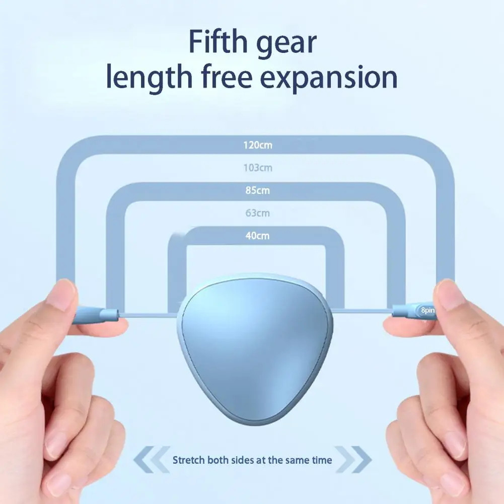 Удобный зарядный кабель для телефона из АБС-пластика, 120 Вт, 6 А, кабель Micro USB Type-C для зарядки телефона, выдвижной 7-цветный USB-кабель для дома