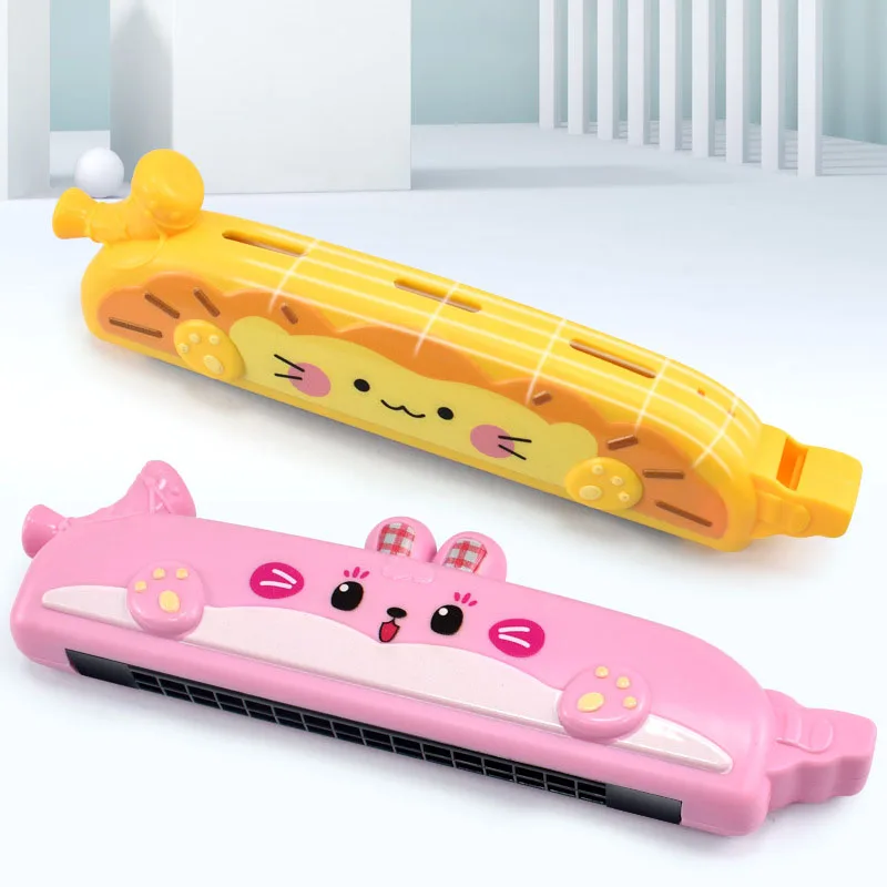 Silbato de cuerno de educación temprana para niños, bonito órgano bucal de dibujos animados para principiantes, instrumento Musical que sopla para bebés, juguetes para niños y niñas