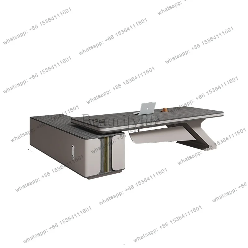 Strong Wooden Executive Desk Storage Drawers Large Designer Cheap Office Desks Modern Luxury Mesa