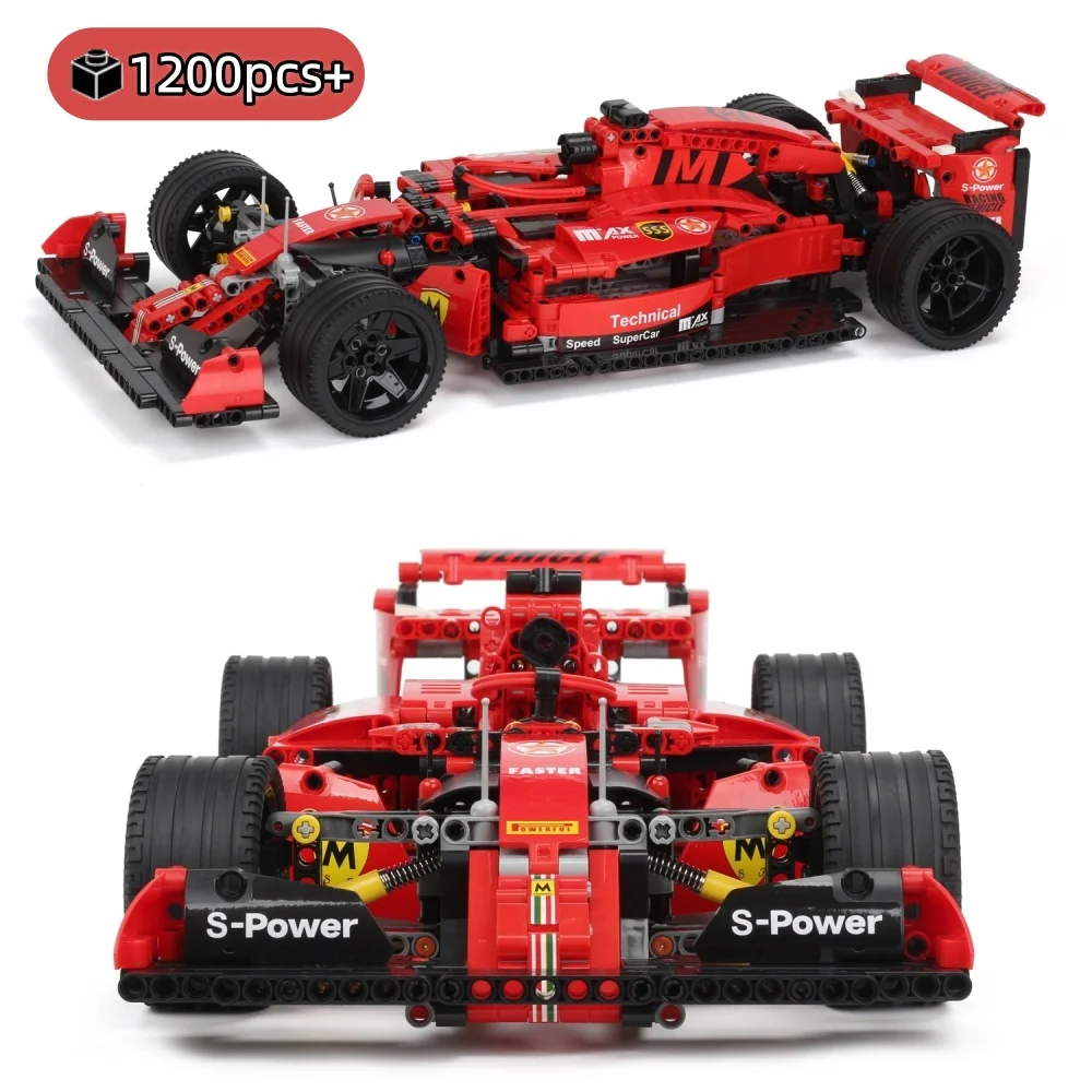 

1:10 Technical Creative DIY Building Blocks Set Red Sports Car Model MOC Assembly Bricks Toy Gift for Boys Adults 1200pcs