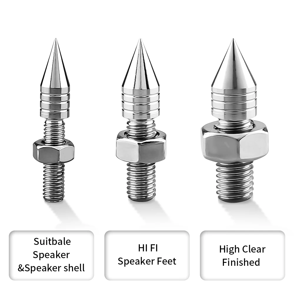 4pcs High Quality 316LSS Stainless Steel Audio Foot Spike Stand Isolation Feet CD Amplifier Speaker Machine Stand Feet Pad Nail