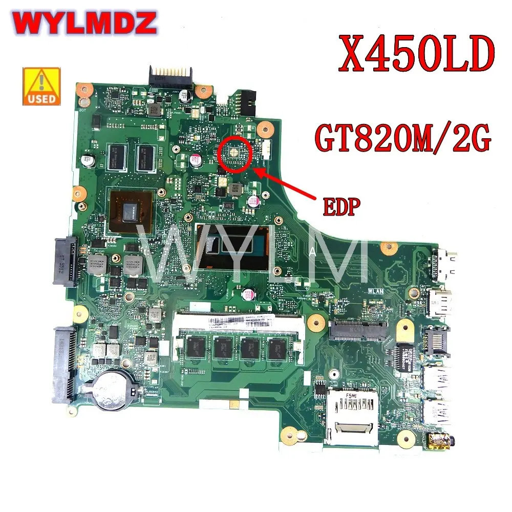 

X450LD EDP 4G RAM GT820M/2G GPU Laptop Motherboard For ASUS X450L X450LD X450LC A450L X450LN Mainboard Tested