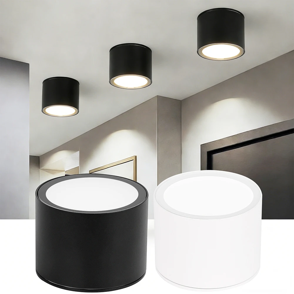 

Светодиодный потолочный светильник GX53 220В, накладной, круглый, трехцветный, для внутреннего освещения, для ванной комнаты и магазинов