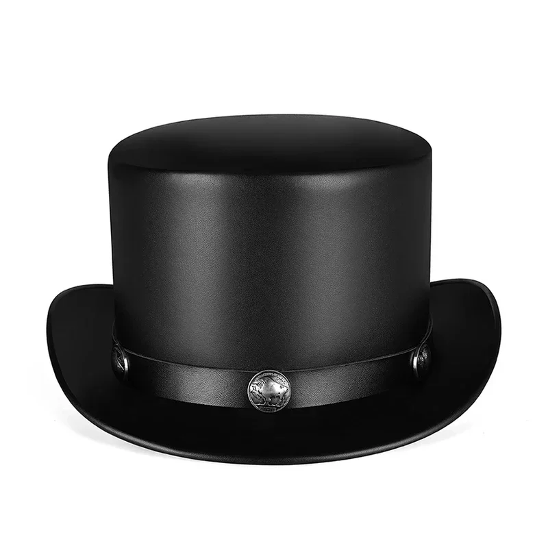 Chapeau de Cosplay Steampunk en Cuir pour Homme, Déguisement Effrayant, Masque Facial Noir pour Carnaval, Halloween, MN8