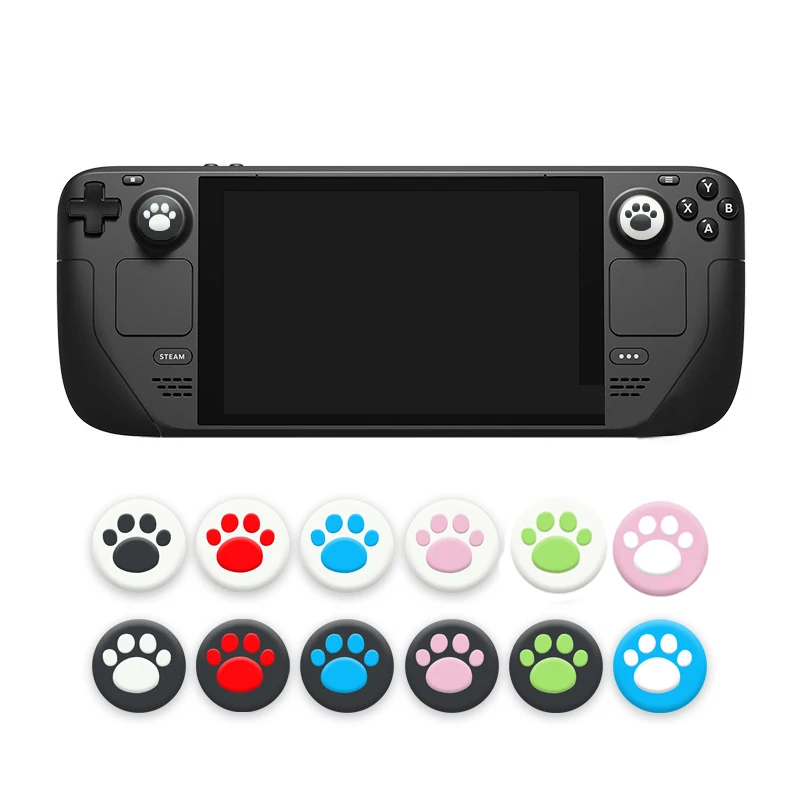 Cat Paw Silicone Soft Thumb Stick Grip Cap Joystick Cover For Valve Steam Deck Oled/ASUS ROG Ally X Game Console Thumbstick Case