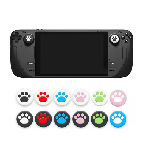 Cat Paw Silicone Soft Thumb Stick Grip Cap Joystick Cover For Valve Steam Deck Oled/ASUS ROG Ally X Game Console Thumbstick Case