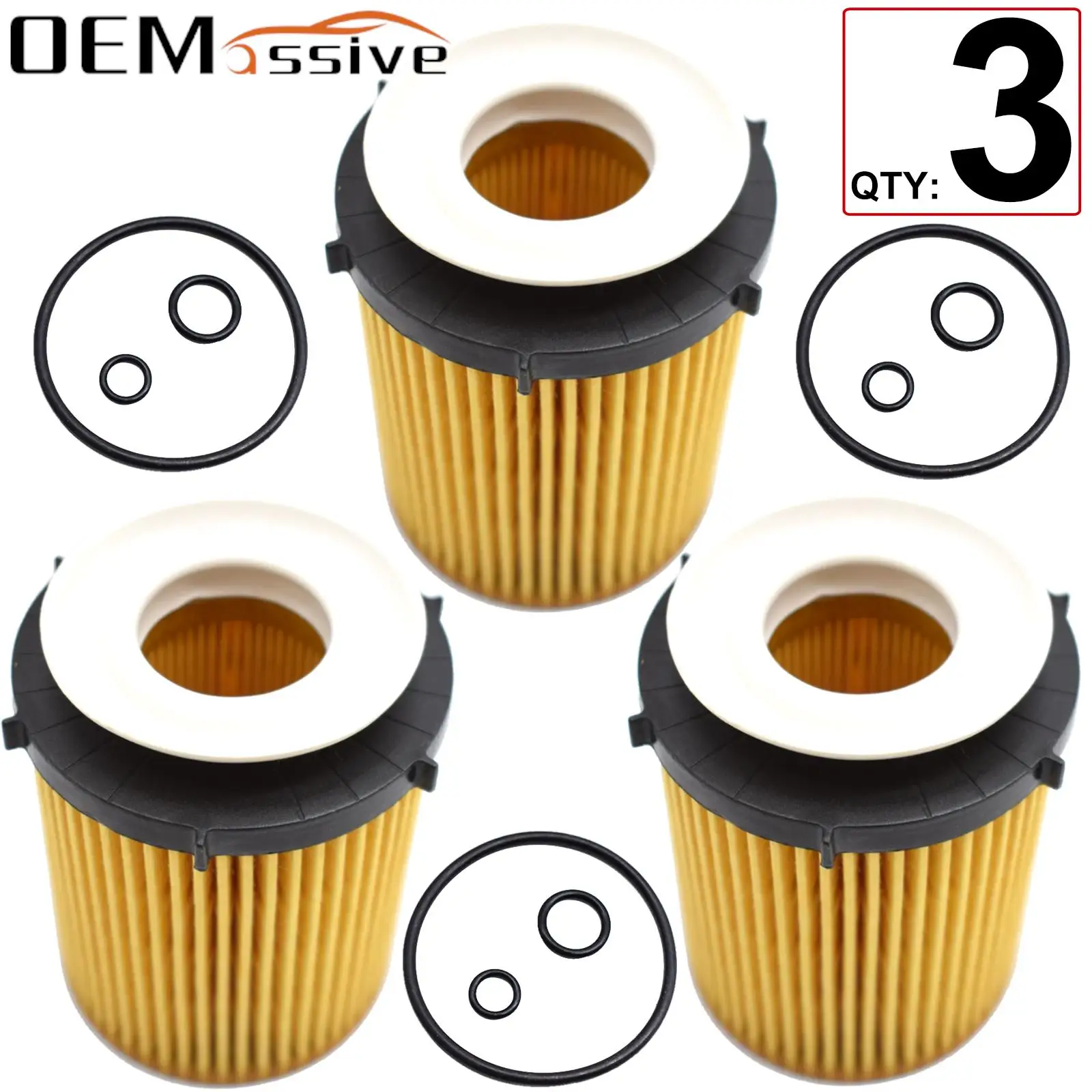 3X Oil Filter For Benz CLA Shooting Brake X117 CLA180/200/220 CLA250 4-matic M270.910 M270.920 1991CC 1.6 2.0L 2015 - 2019