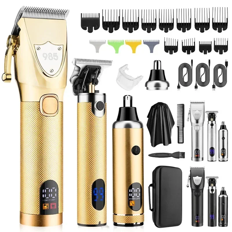 

New Ears Nose Hair Trimmer Set Wtih Bag Resuxi 985 Hair Clippers Hair Cutting Machine Men's Grooming Tools