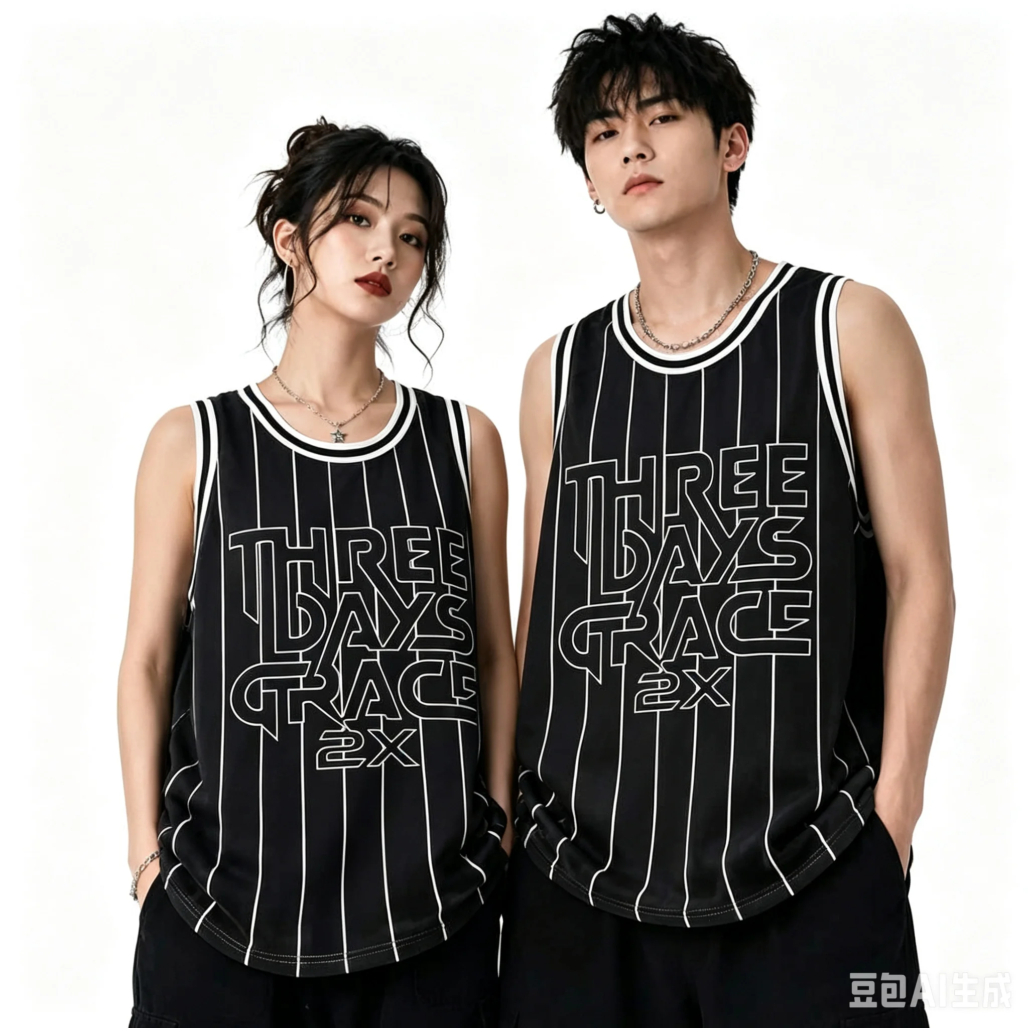 Three Days Grace 2X Basketball-Trikot, schwarz, ärmelloses Tanktop, Rockband-Buchstabenweste, Unisex-Sporttrikot, passend für die ganze Familie