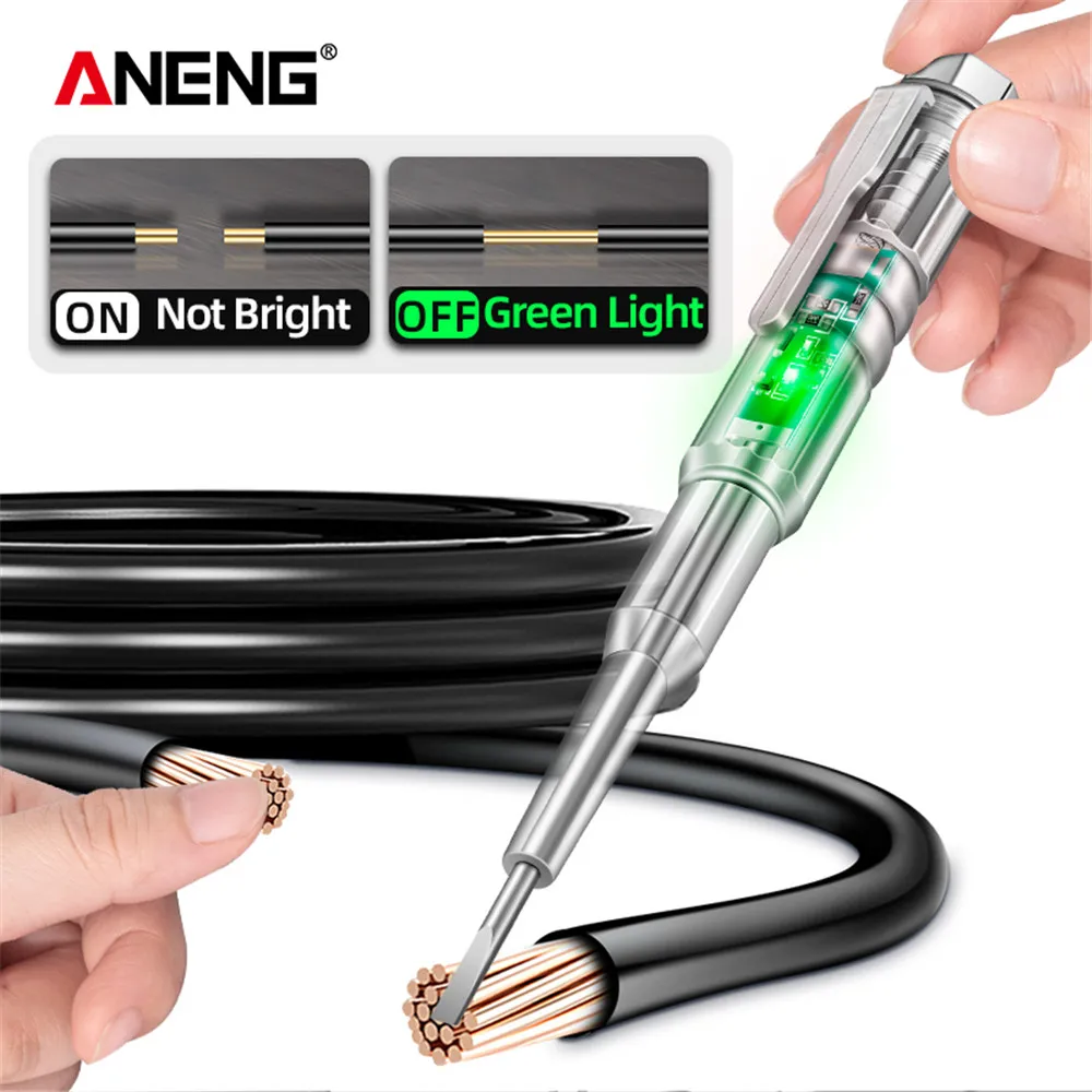 ANENG B13 Voltage Detector Test Pen 24-250V Electric Screwdriver Probe With Indicator Light Sensor Zero Live Wire Digital Tester