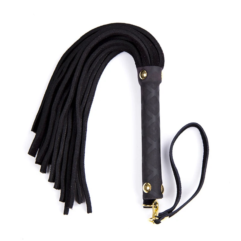High Quality Pu Leather Pimp Hand Cuffs Queen Colourful Horse Racing Riding Crop Party Flogger Riding Whip