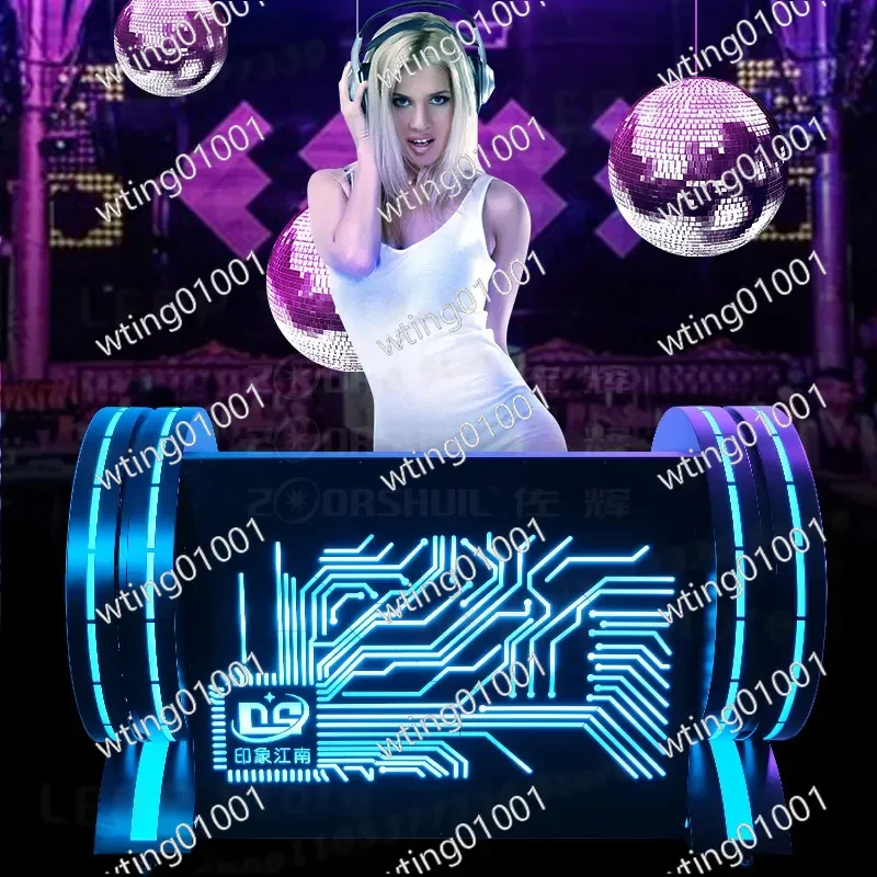 for Electronic Sound Bar Luminous DJ Station Box Disc Player Sound Rack LED Mixer Party KTV Nightclub Special