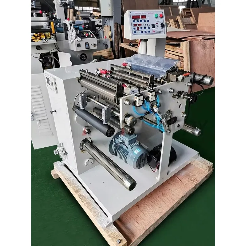 High Speed Automatic Thermal Paper Slitting Rewinder Machine for Sticker Label Roll Cutting POS Cash Register 200m/min