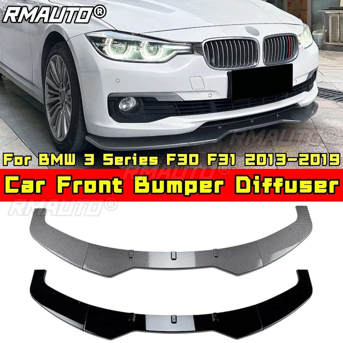 

Для BMW 3 серии F30 F31 Фартук переднего бампера Защита переднего диффузора для BMW 3 серии F30 F31 2013-2019 Автомобильные аксессуары