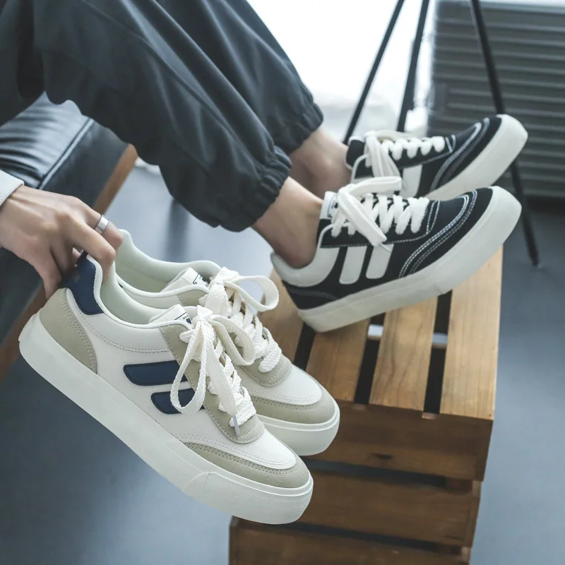 

Spring New Shoes for Men Canvas Casual Shoes Flat Skateboard Shoes Youth Street Cool Sneaker