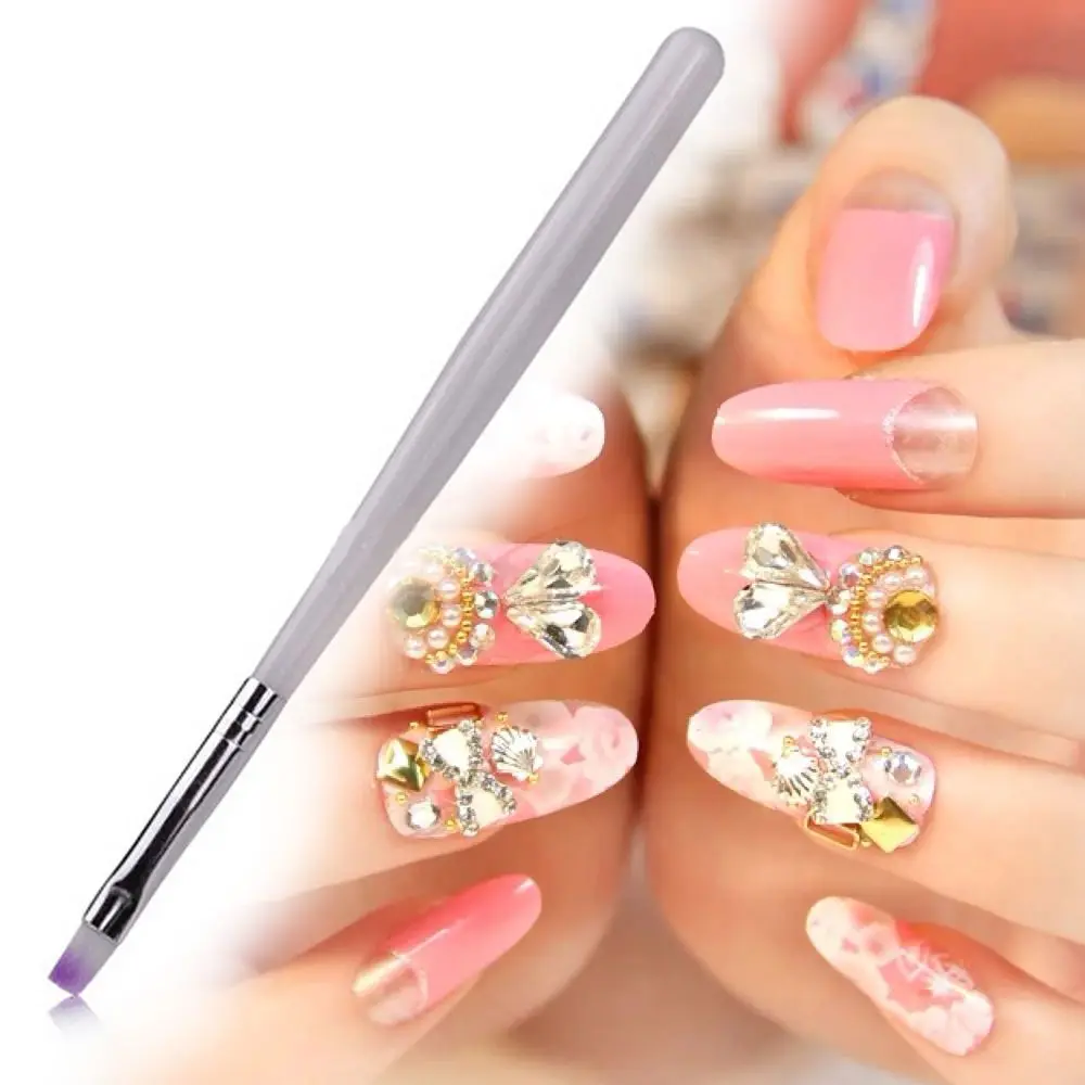 1pc Nail Art DIY Acryl UV Gel Design Stift Politur Malpin sel weiße Bar lila Haar Maniküre Tool Kit