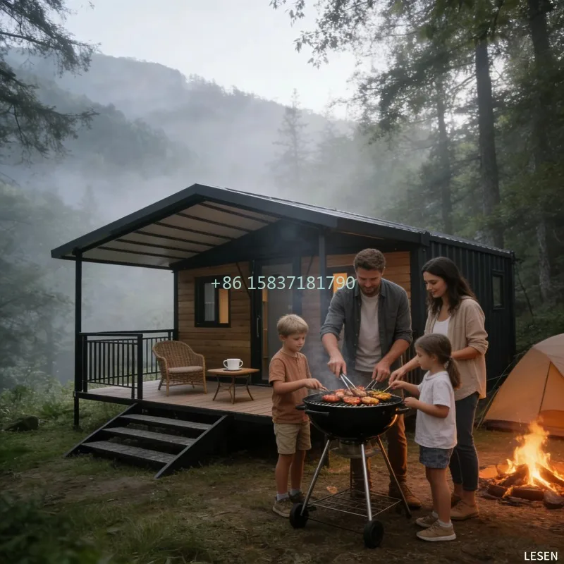 Expandable Container House One-Stop Outdoor Living  Modular Container House Actor's Lounge Foldable Container House for Spain