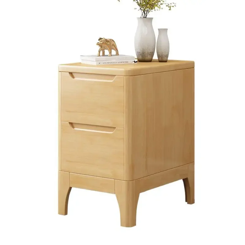 All solid wood ultra-narrow small bedside table mini 20/25/30 small simple bedroom sandwich bucket