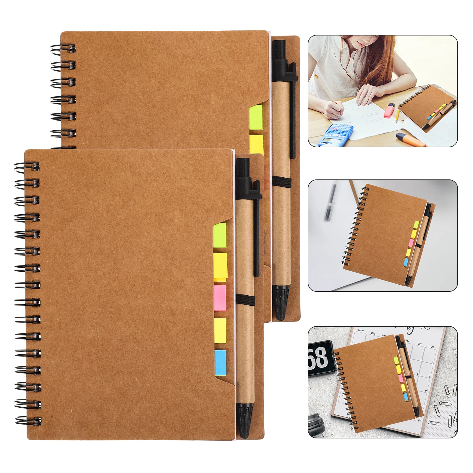2 قطعة من المفكرة اللزجة ورق الكتابة السلس خفيف الوزن المحمول لطلاب المدارس المكتبية اجتماع التخطيط اليومي #2