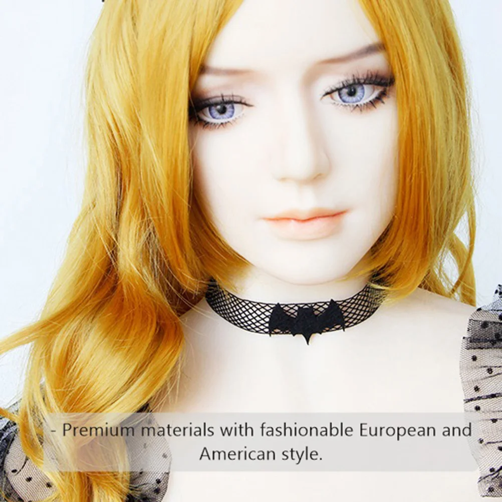 

Bat Necklace Halloween Chain Costume Party Accessories Felt Cloth Decoration Necklaces