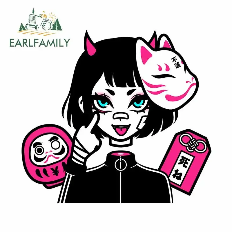 Earlfamily 13cm x 12cm para meninas má sorte adesivos de carro de vinil decalque engraçado acessórios do carro graffiti material de vinil para jdm suv rv