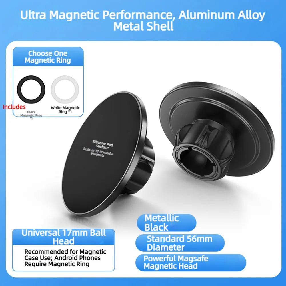 Für MagSafe Autohalterung Zubehör Universelle Magnetische Auto-Handyhalterung Teile Geeignet für 17mm Kugelkopf-Basis Magnethalterungen – Detail 12