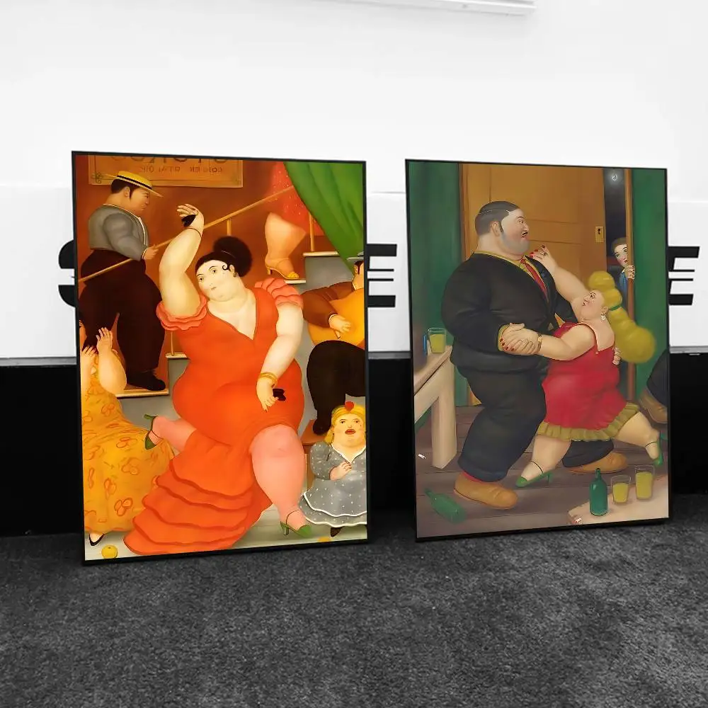 Famous Fernando Botero Dacing Poster Print A5 A4 A3 A2 Wall Art Decor For Room Office Gift For Fans
