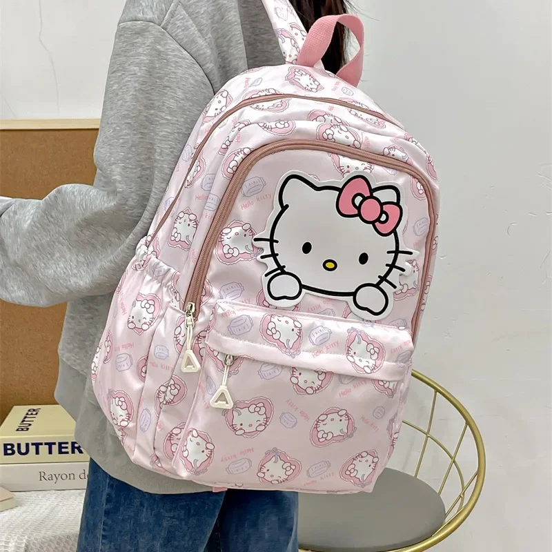 Kawaii Sanrio Kuromi Hello Kitty cute cartoon plecak anime prosty prezent dla dziewczynek z plecak studencki dekompresyjnym o dużej pojemności