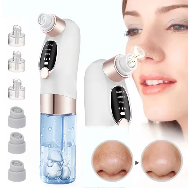 

Blackhead Remover Pore Vacuum Face Cleaner Electric Pimple Acne Black Head Removal USB Rechargeable Water Cycle Black Dot Remove