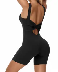NEW Womens Workout Flare Jumpsuit Backless Yoga Romper Scrunch Butt One Piece Bodysuit Leggings Open Back Gym Bodycorn