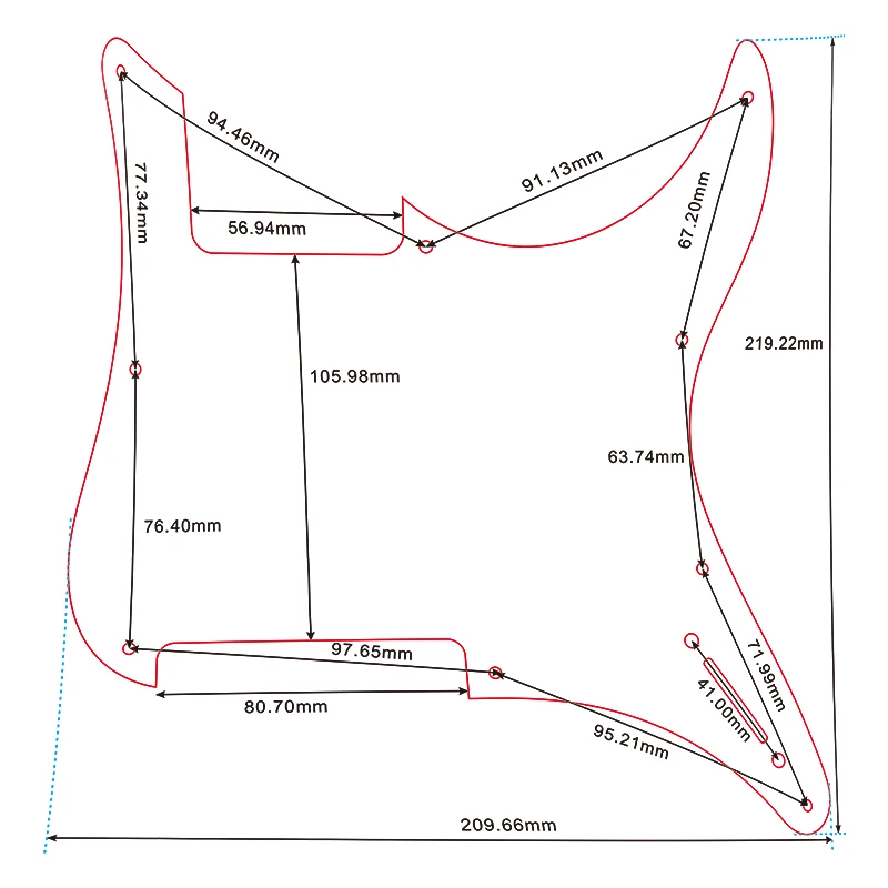 Pleroo Custom Guitar Parts - For MIJ Japan YAMAHA PACIFICA 302 NO Pickup Hole Electric Guitar Pickguard Scratch Plate